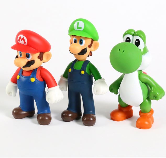 Bộ 5 mô hình nhân vật trong game Mario 8 cm