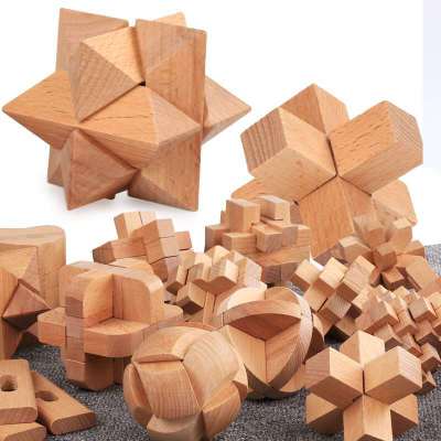 Khóa Khổng Minh bằng gỗ đồ chơi cho bé