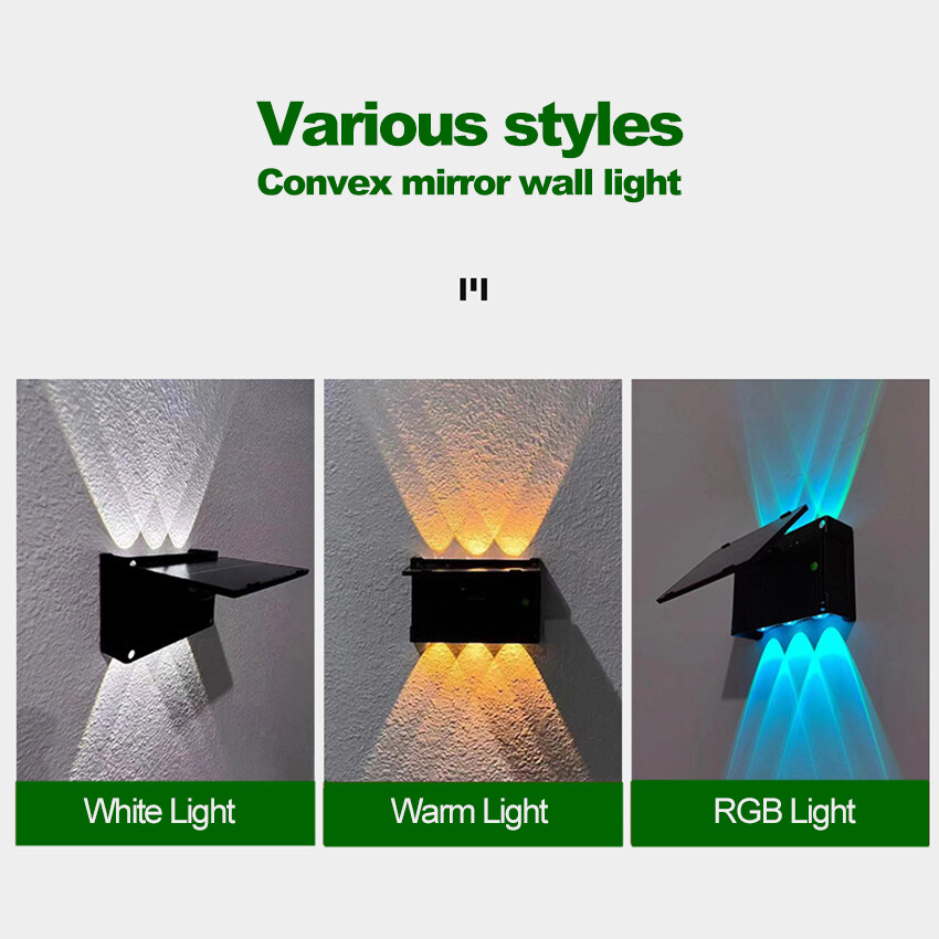Vimite 4/6LED đèn ốp tường ngoài trời đèn cắm sân vườn năng mặt trời Ngoài trời Không Thấm Nước đèn cảm biến tự động sáng Năng lượng mặt trời Spotlight for House Balcony Courtyard Villa Landscape Lighting