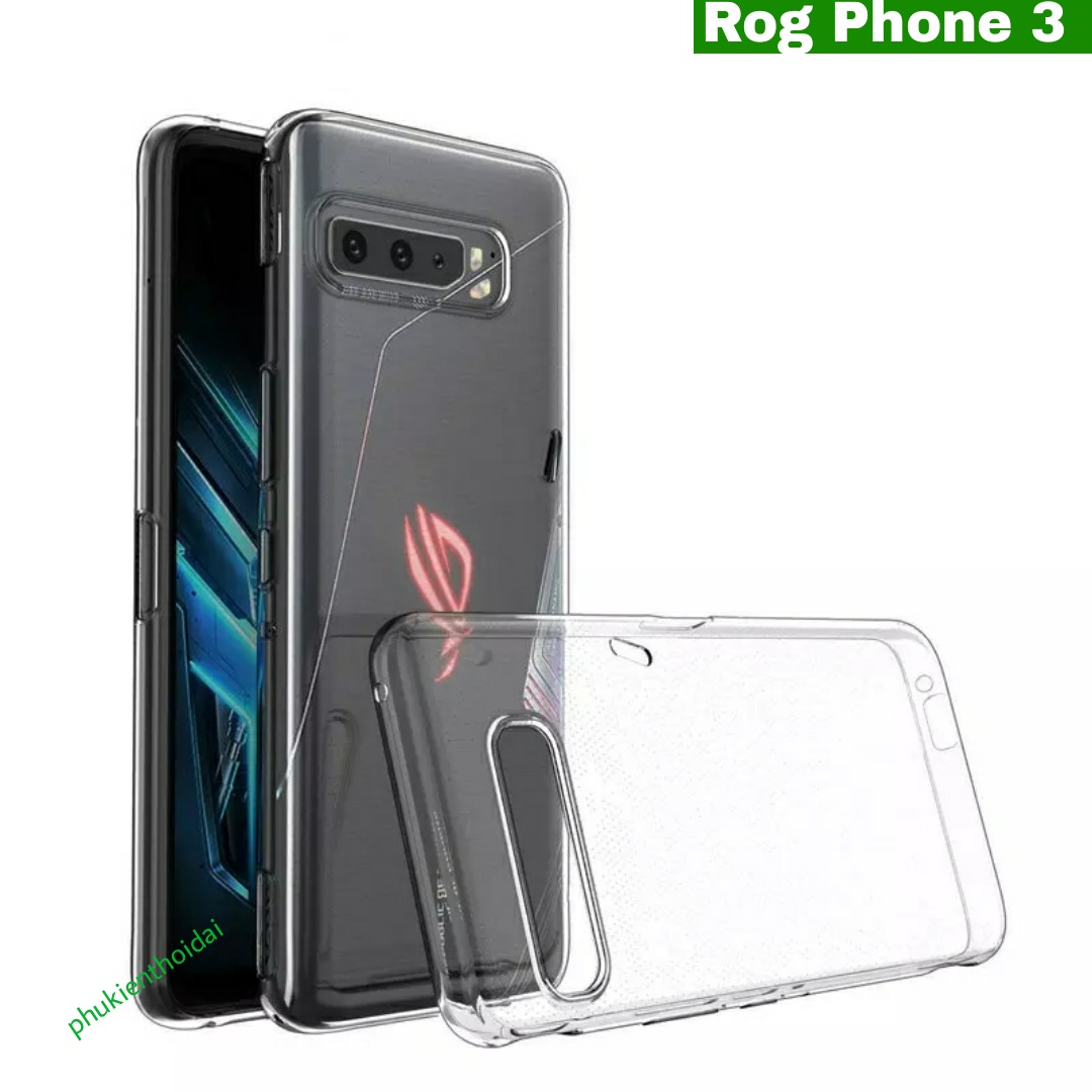 Ốp lưng Silicon trong suốt Rog Phone 3 cao cấp lâu ố vàng