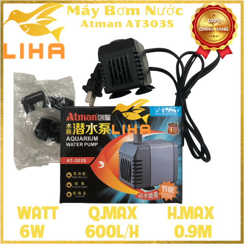 Máy Bơm Nước Atman AT-303S (6W - 600L/H - 0.9M) - Máy Lọc Nước Cho Hồ Cá Cảnh