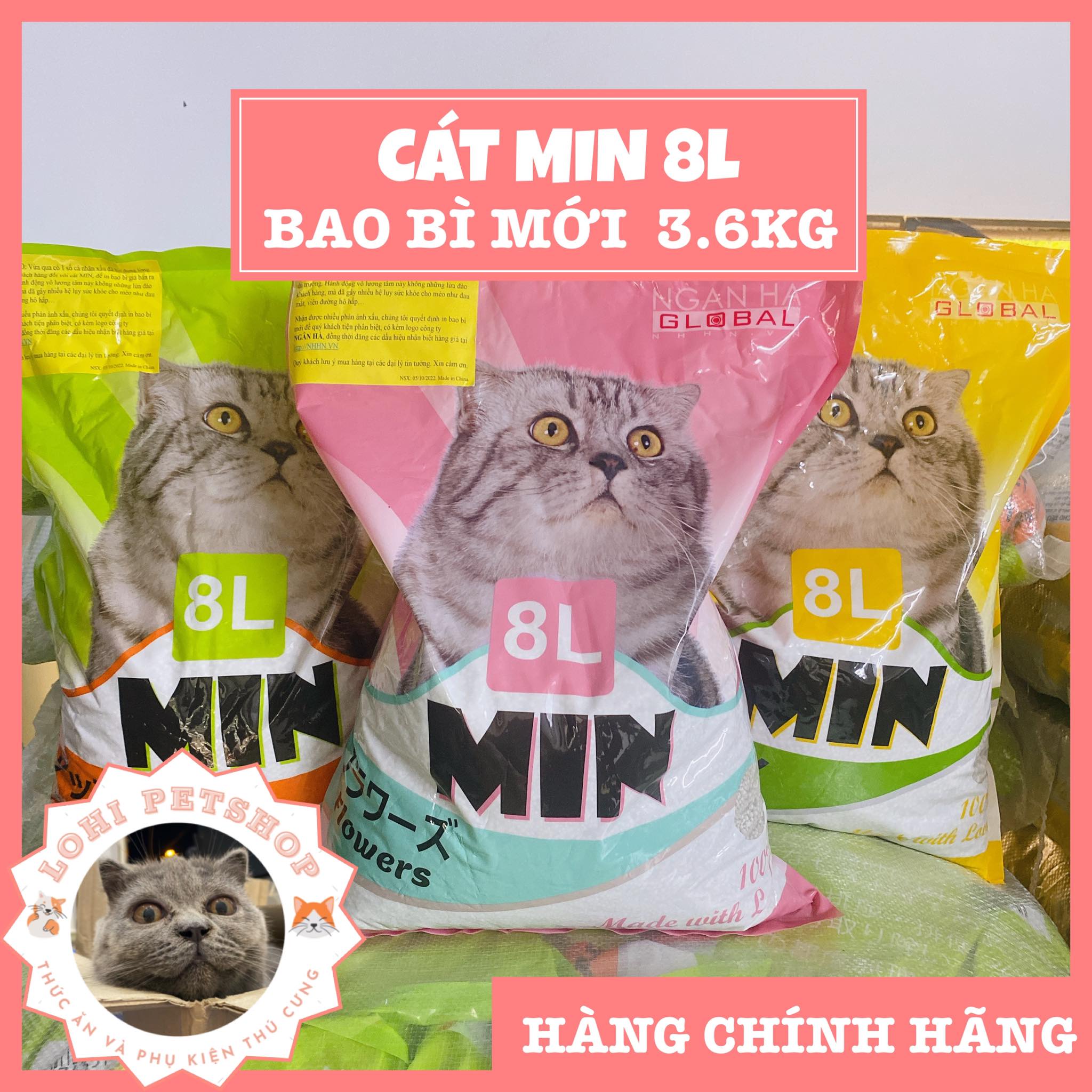 Cát vệ sinh cho mèo cát min 8L