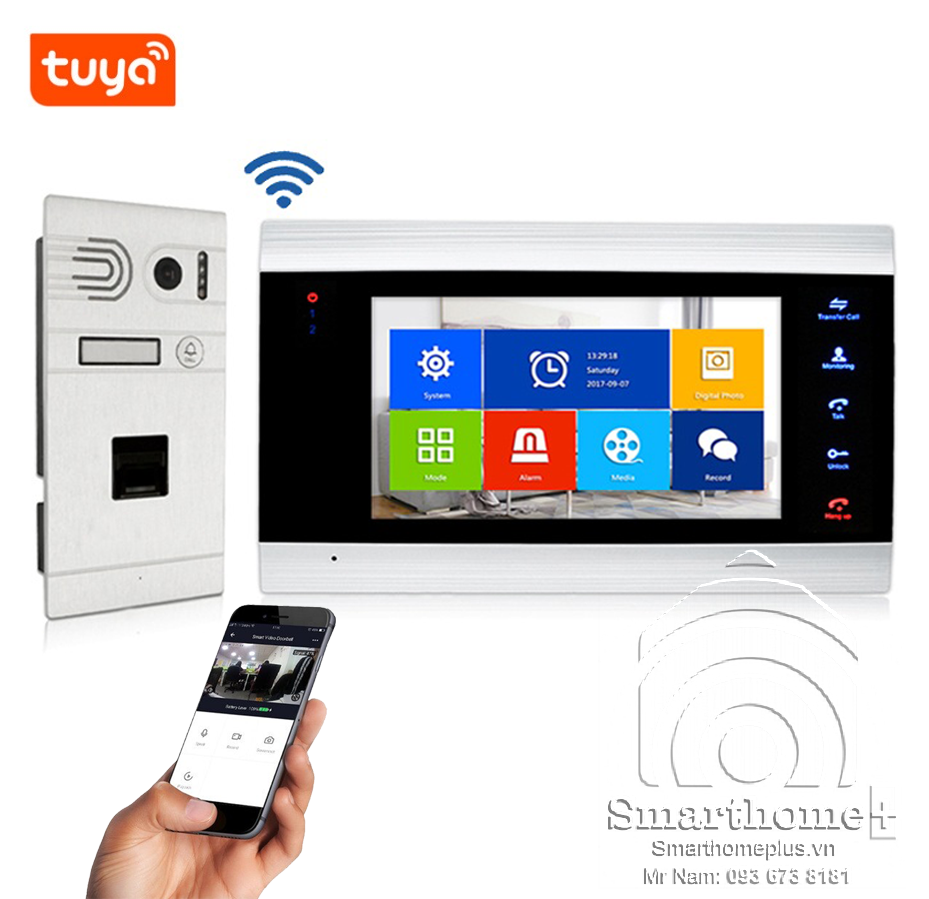 Chuông Cửa Có Màn Hình Cho Biệt Thự Wifi Tuya SHP-SW6