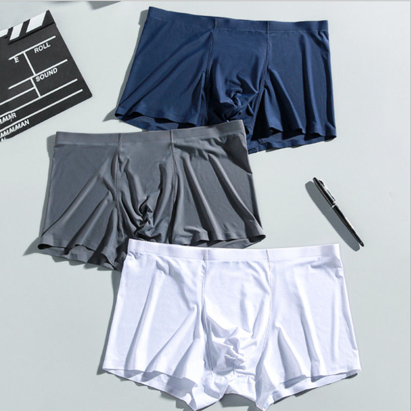 Hộp 4 quần lót boxer, sịp đùi su đúc băng lụa chất vải mỏng, mềm mại, thoáng mát,kháng khuẩn
