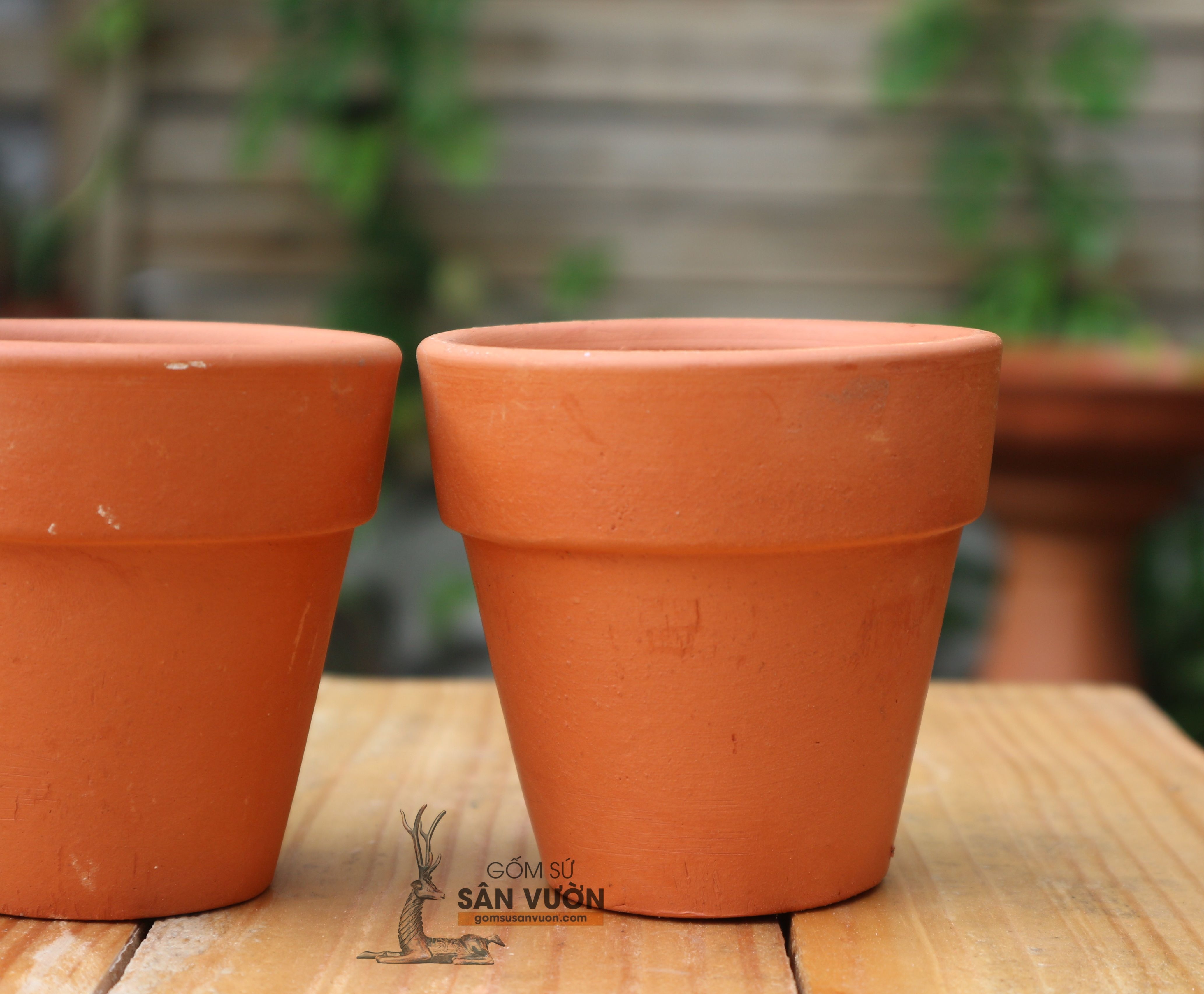 Combo 6 Chậu Gốm Đất Nung Ly Gờ Cao 8 cm - Gốm Sứ Sân Vườn