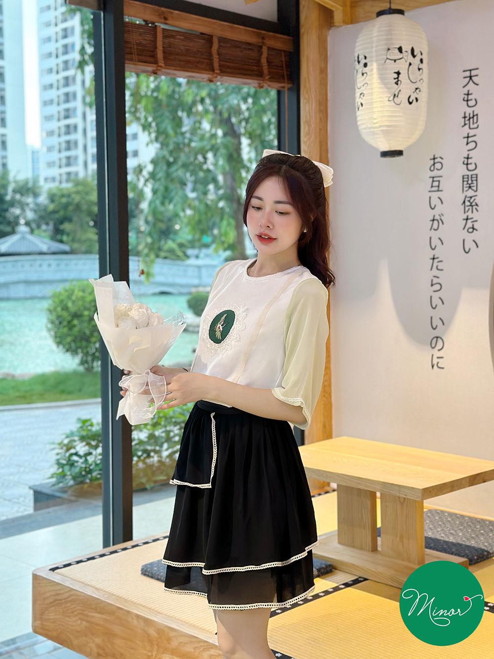 QUẦN VÁY KIỂU MÀU ĐEN 3 TẦNG [MINOR DEMI]