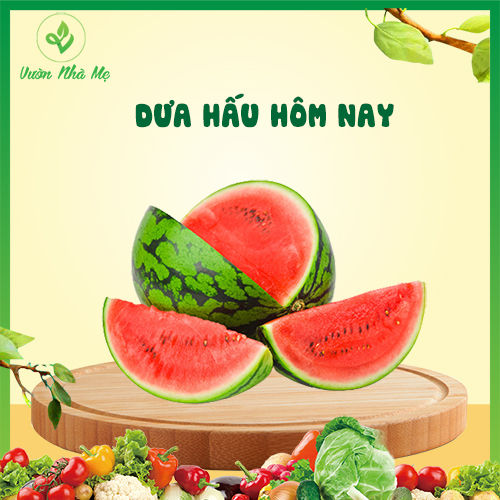 Dưa hấu Sài Gòn Vườn Nhà Mẹ - 1kg dưa hấu ngọt mát, đỏ ngon - Hoa quả tươi
