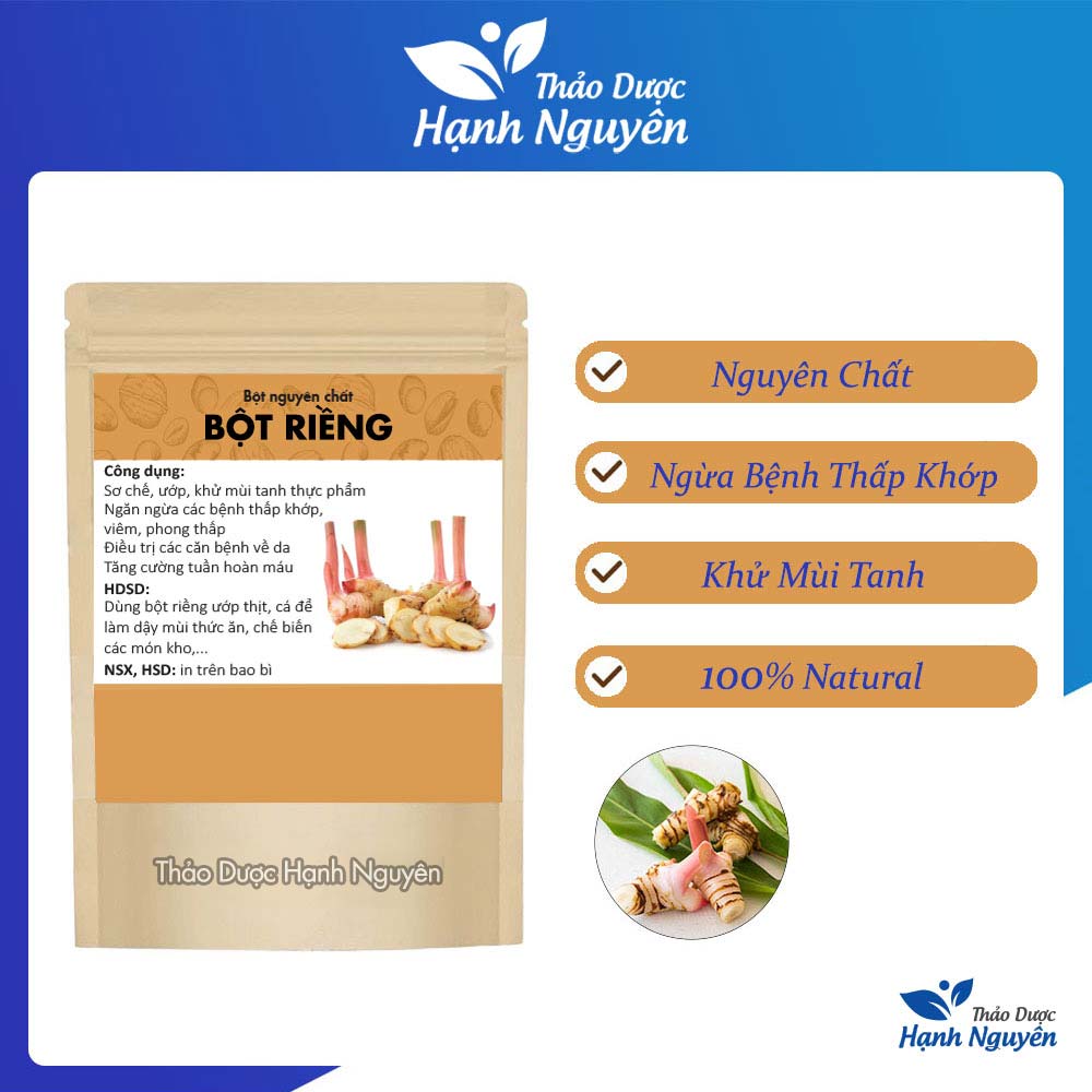 Bột riềng nguyên chất 500g, bột củ giềng, gia vị ướp, khử mùi tanh thịt cá thơm ngon, chuẩn vị - Thảo Dược Hạnh Nguyên