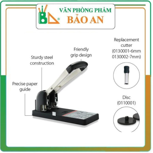 Máy Đục Lỗ TriO 952 Canh chỉnh lề. Lưỡi thép siêu bền. dễ dàng thay thế.