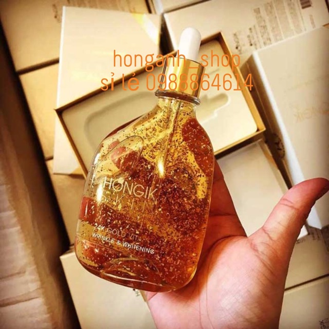 Tinh chất vàng non hongik skin 24k gold vita ampoule wrinkle