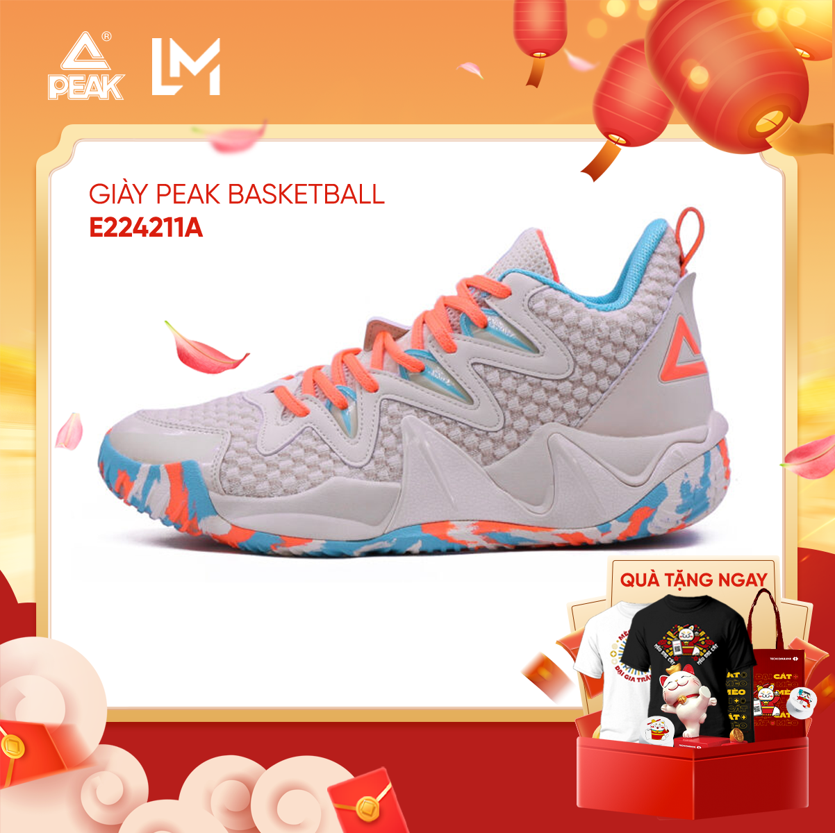 Giày bóng rổ nam PEAK outdoor Monster V3 E224211A