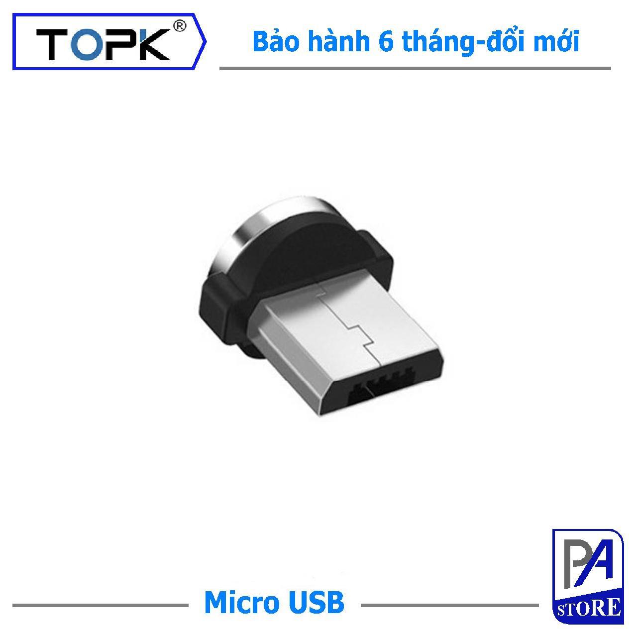 Đầu Cáp Sạc Nam Châm Rời Dùng Cho Cáp TOPK (Lightning, Type C, Micro USB)