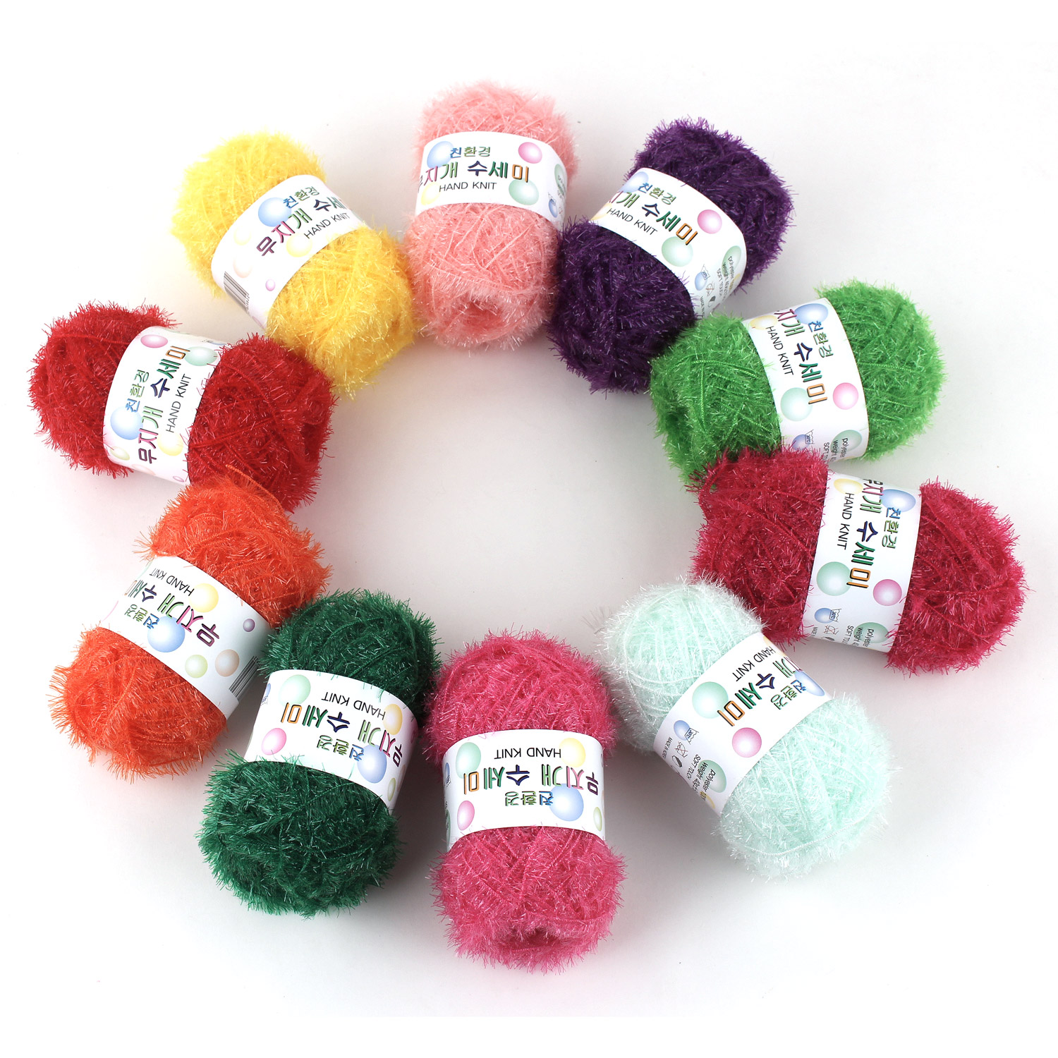 Rainbow Crochet Scrubbers Yarn 10 Skeins Assorted Colors Polyester