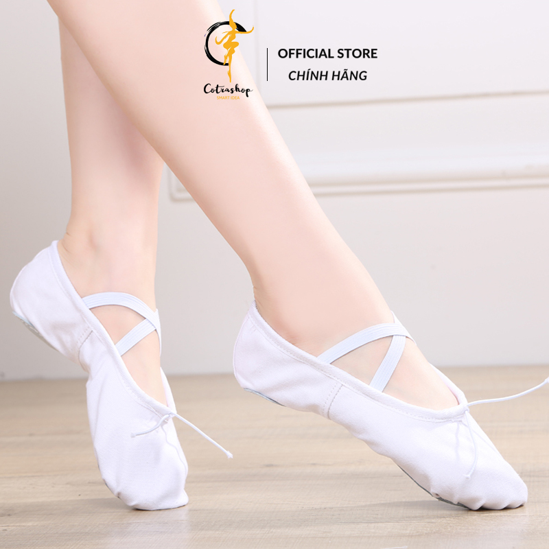 Giày múa ballet mềm mại ôm chân Cotrashop size 32-44