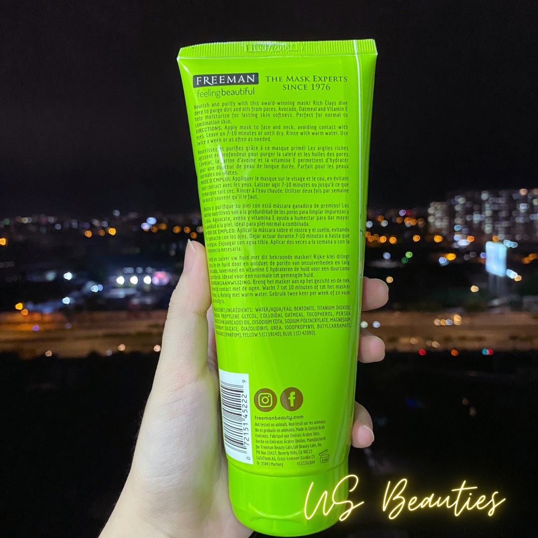 [HCM][USA] Mặt Nạ Đất Sét Bơ Freeman Purifying Avocado Oatmeal Clay Mask 175ml