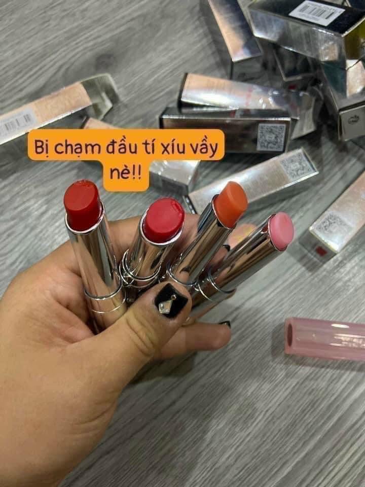 Lip balm Dior 007 , touch or slicks color, pink, purple series lip balm high-end, luxury, feminine. Gift with bag bear super beautiful