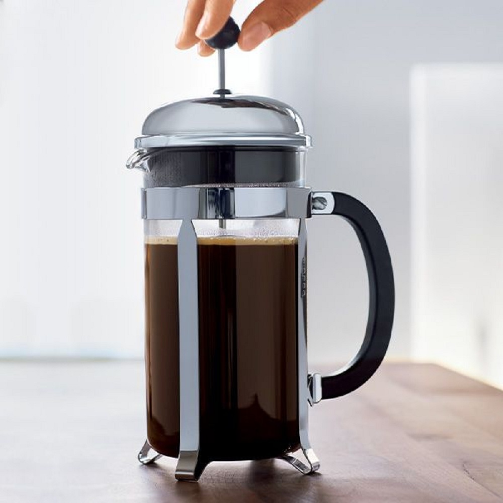 BÌNH PHA CÀ PHÊ KIỂU PHÁP BODUM CHARMBORD FRENCH PRESS CHROME 1000ML(8 LY)