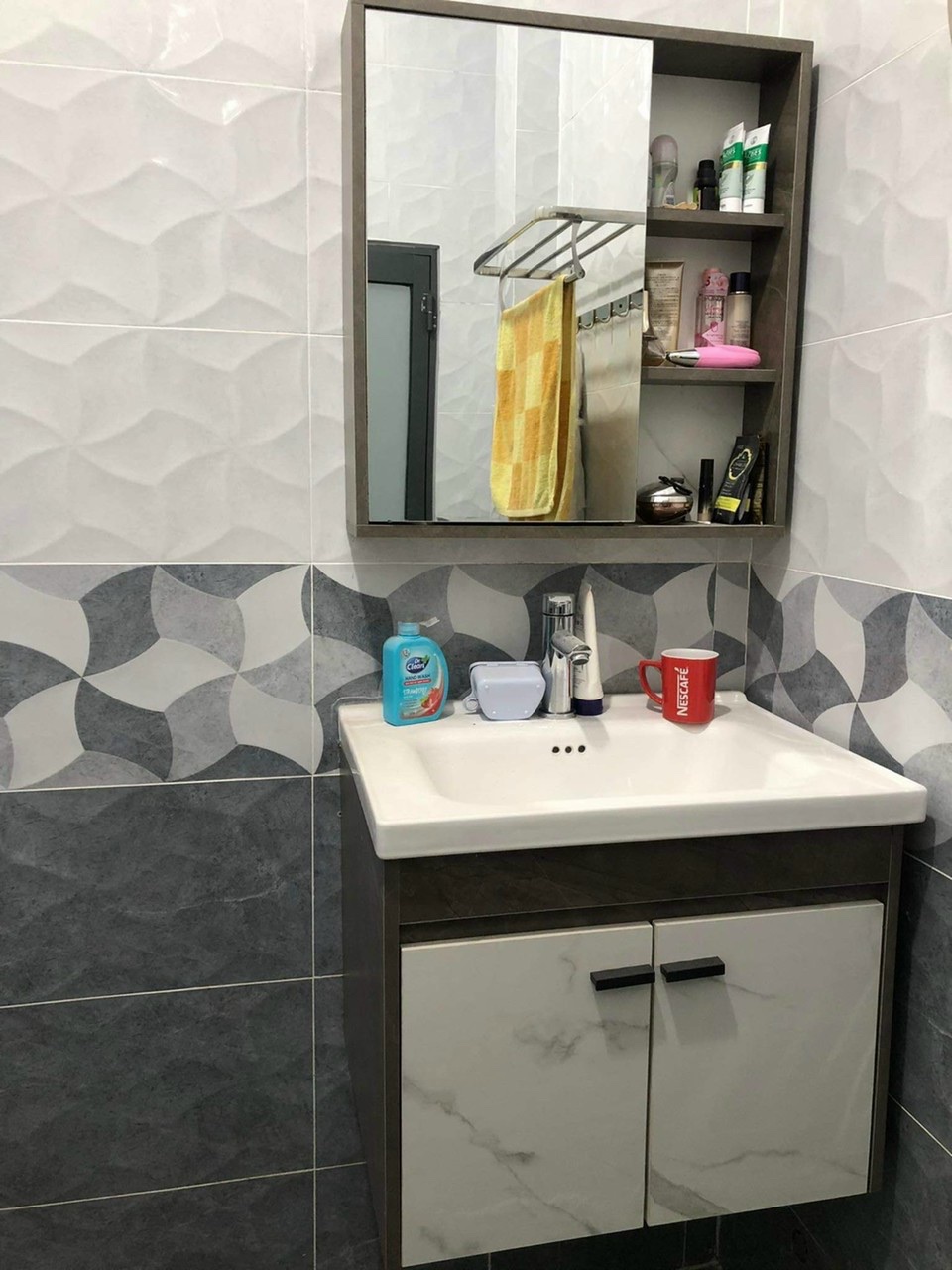 BỘ COMBO TỦ LAVABO + TỦ GƯƠNG SIZE 60*47