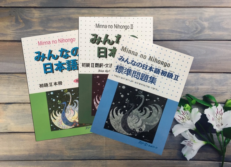 Combo 3 sách Minna no Nihongo sơ cấp 2 (Sách học honsatsu + Bản dịch giải thích tiếng việt + Bài tập)