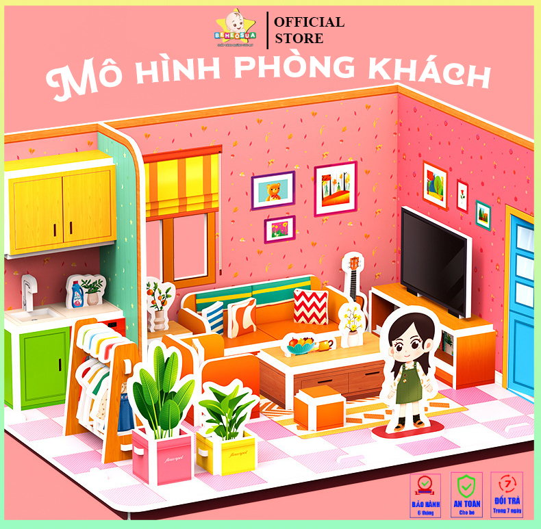 đồ chơi xếp hình cho bé - mô hình 3D cho bé