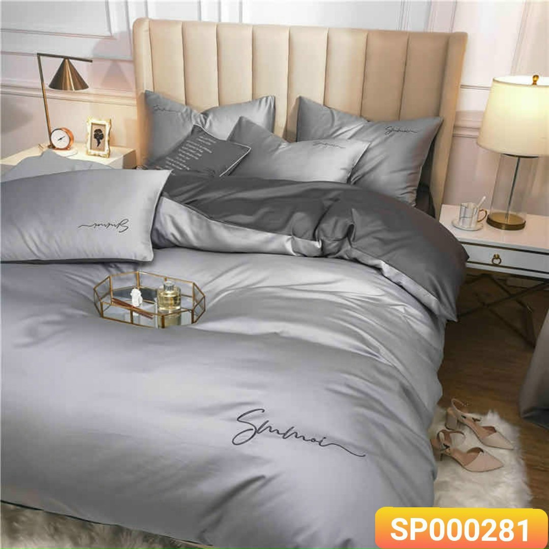 Bộ Chăn Ga Gối Lụa Sumoi 60s nhập khẩu cao cấp (mẫu y hình)