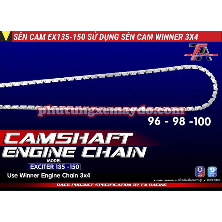 Sên cam độ exciter 135 150 su dụng sên winner 3*4