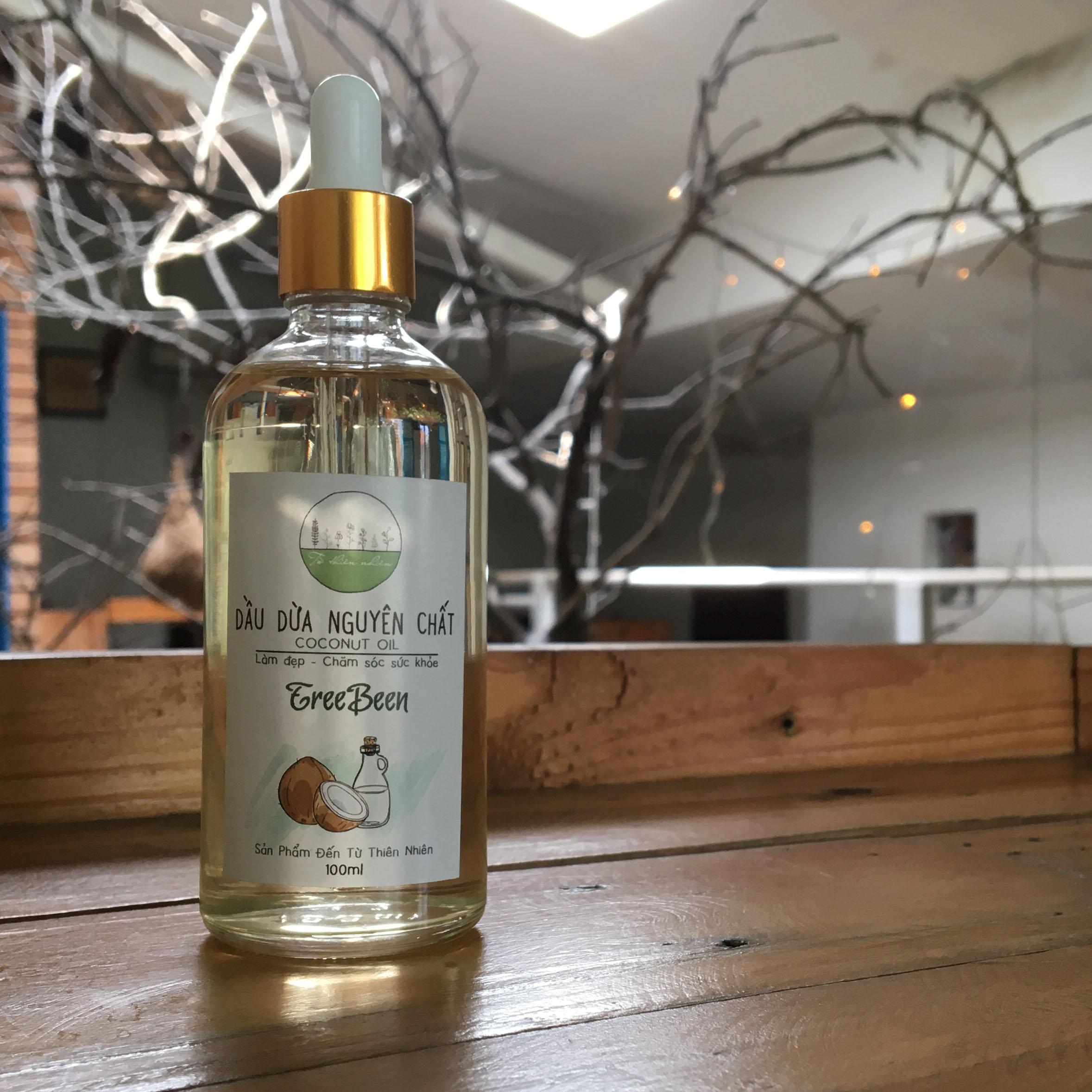 [HCM]Dầu dừa nguyên chất TreeBeen (nhà làm) 100ml Tuthiennhien