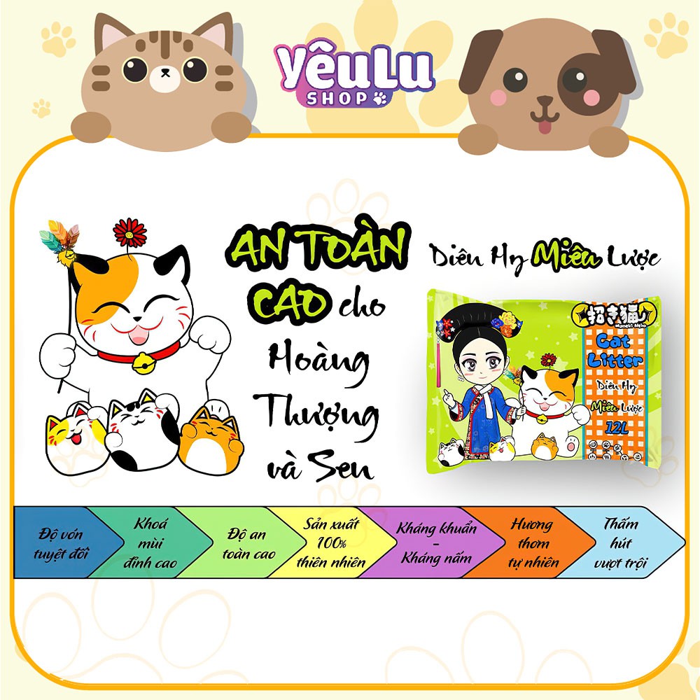 Cát Vệ Sinh Cho Mèo Maneki Neko 12L