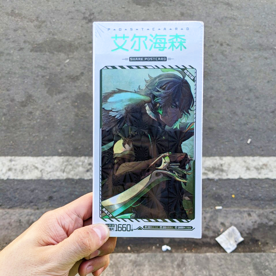Hộp ảnh Postcard Genshin Impact 1660 cái Có Sticker LOMO bưu thiếp nhiều mẫu Hu Tao Raiden Shogun Alhaitham Scaramouche