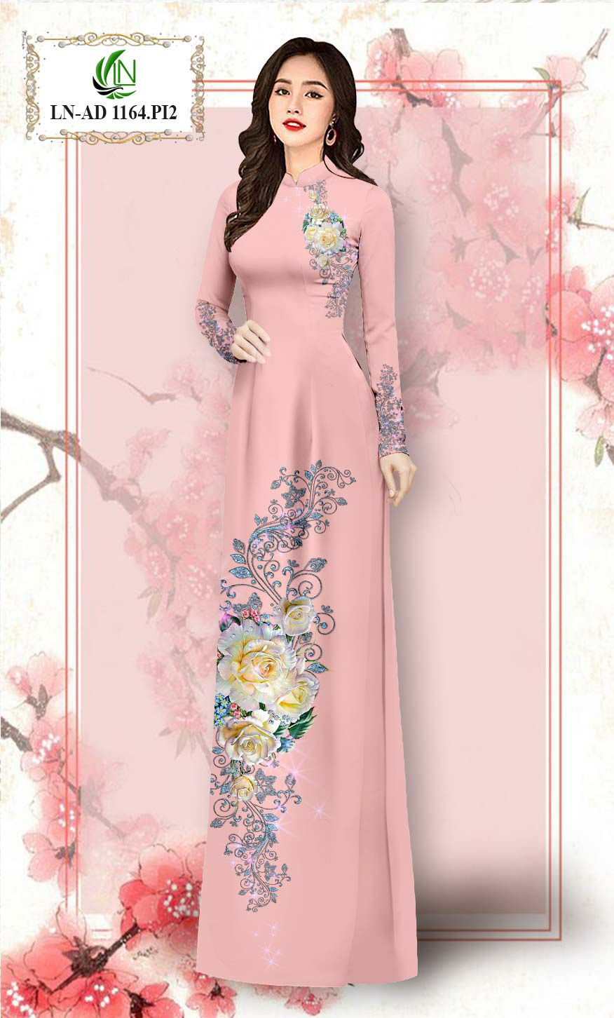 [HCM]BỘ VẢI ÁO DÀI 3D /VẢI CHƯA MAY