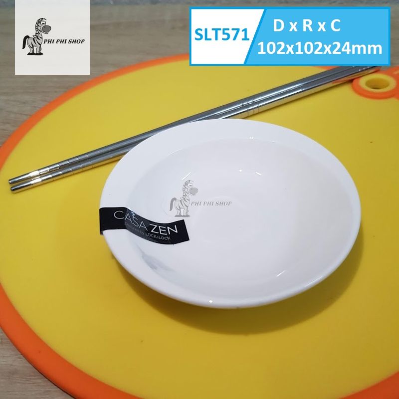 Chén dĩa sứ Lock&Lock đựng nước chấm gia vị dòng Casa Zen