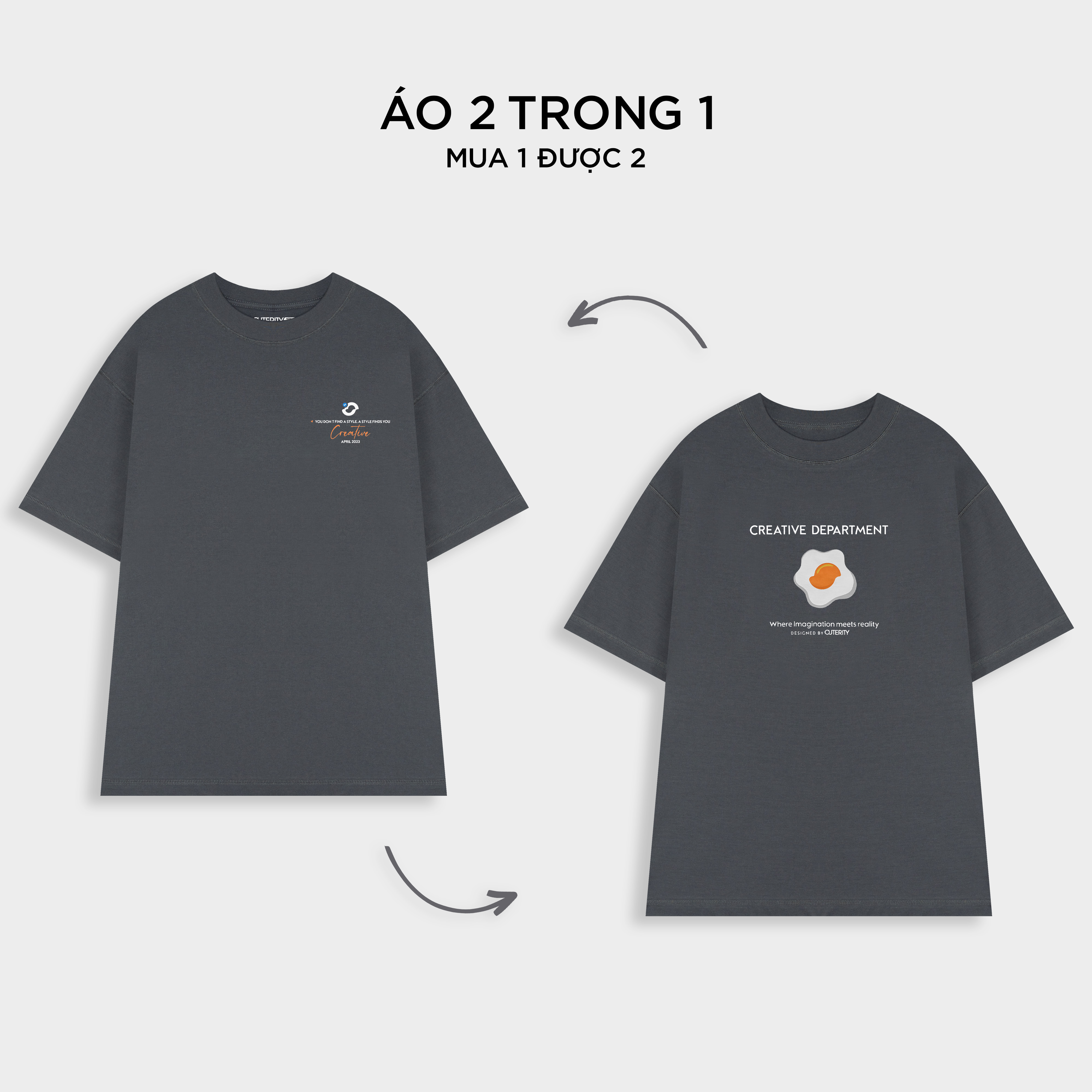 Áo thun 2 mặt nam nữ unisex Outerity Double Tee Collection