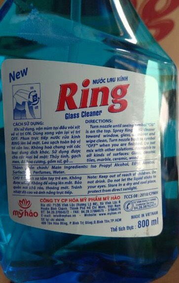 Nước lau kính Ring chai 800ml