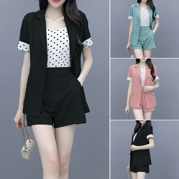 SET VEST SHORT PHỐI BI 3 MÓN CAO CẤP. QC270716