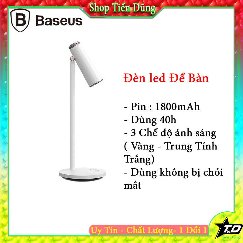 Bảng giá Đèn LED để bàn Baseus DGIWK A02 sạc USB vệ mắt Đọc sách làm việc cho gia đình Văn phòng Phong Vũ