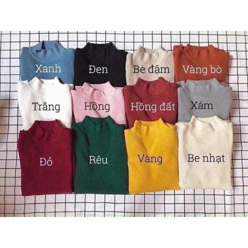 Áo len tăm cổ 3 phân (quảng châu)