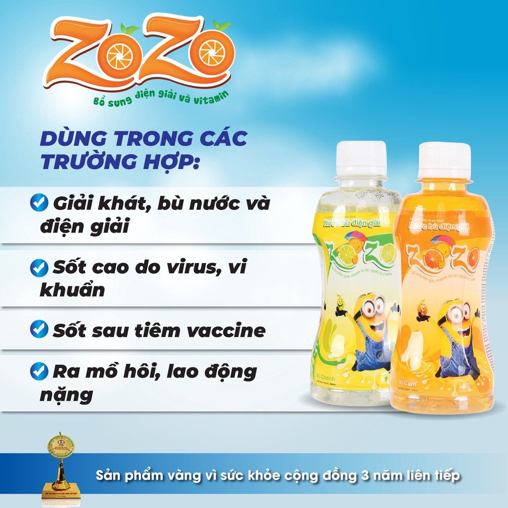 Nước bù điện giải ZOZO 6x250ml