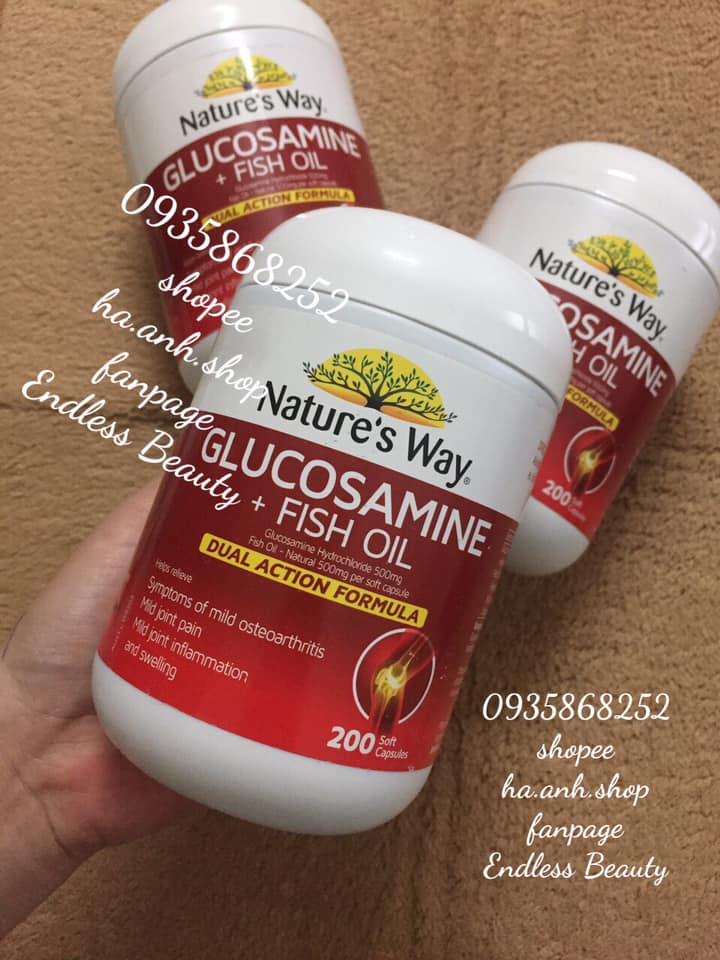 Glucosamine fish oil Nature’s Way 200 viên