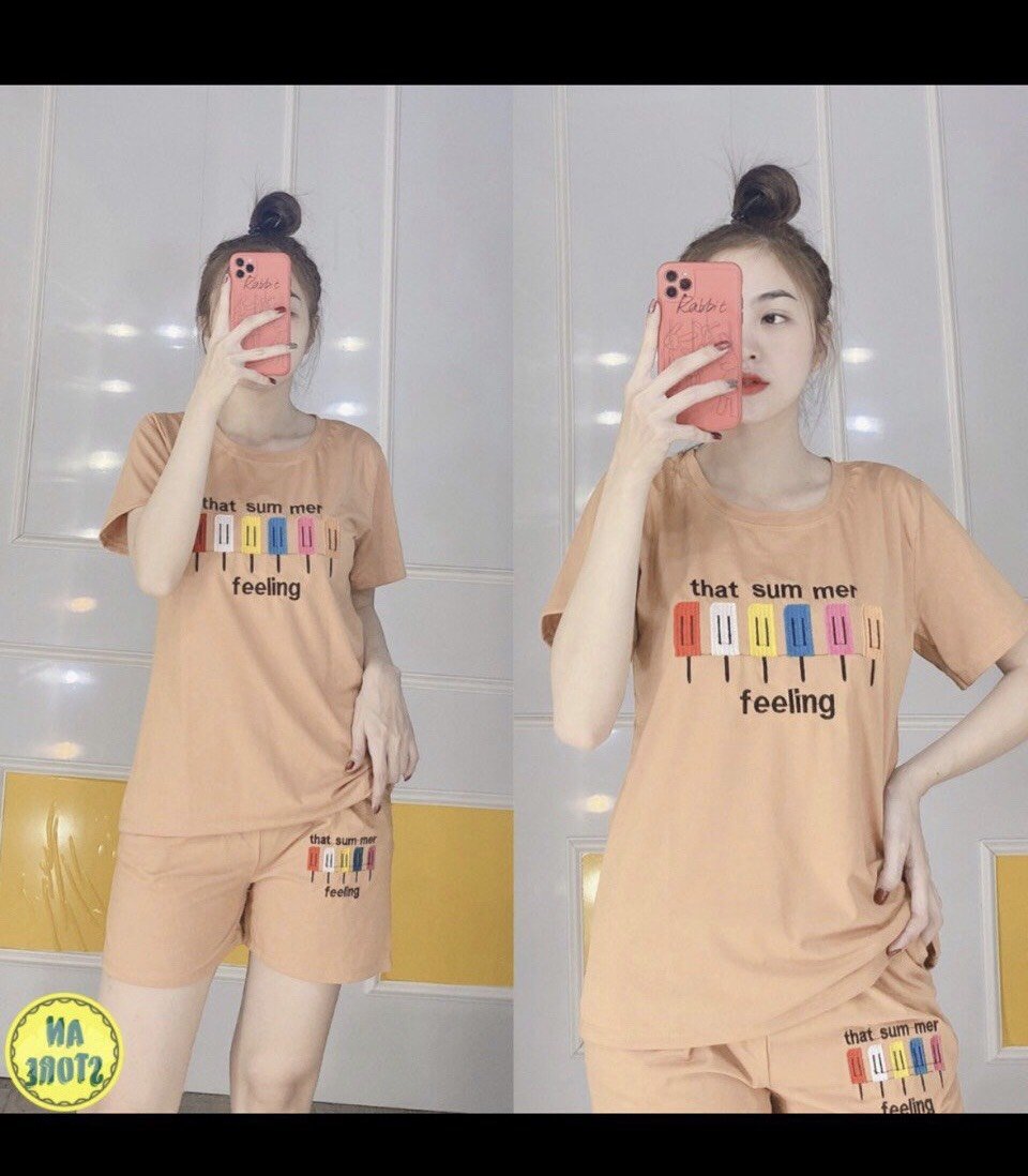 [HCM]Set Bộ Cotton Đùi Mặc Nhà Dễ Thương