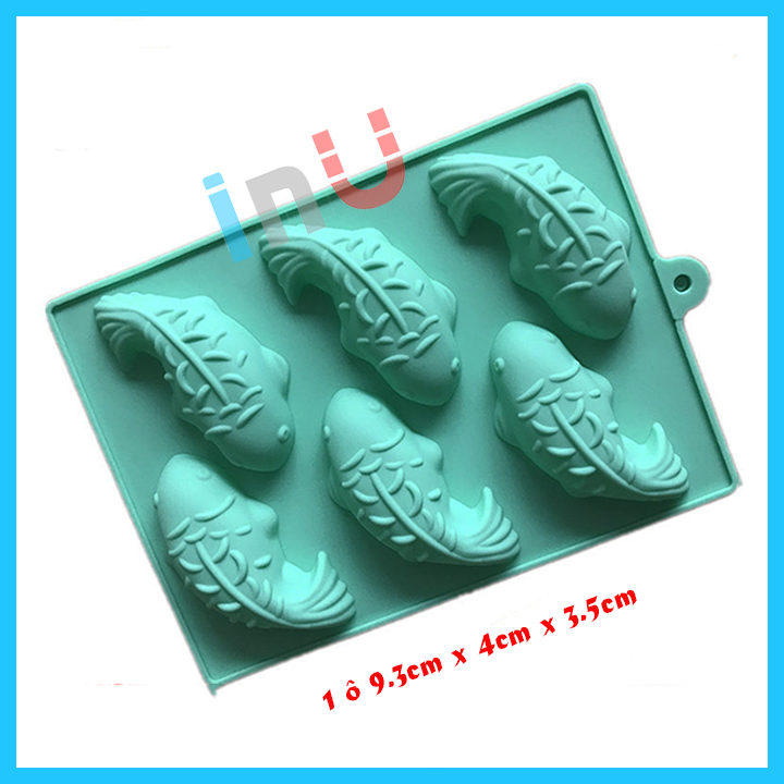 Khuôn silicon cá Koi 6 con làm rau câu đổ socola