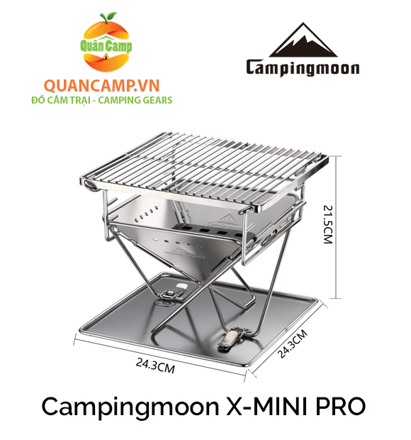 Bếp nướng dã ngoại xếp gọn Campingmoon X-Mini Pro