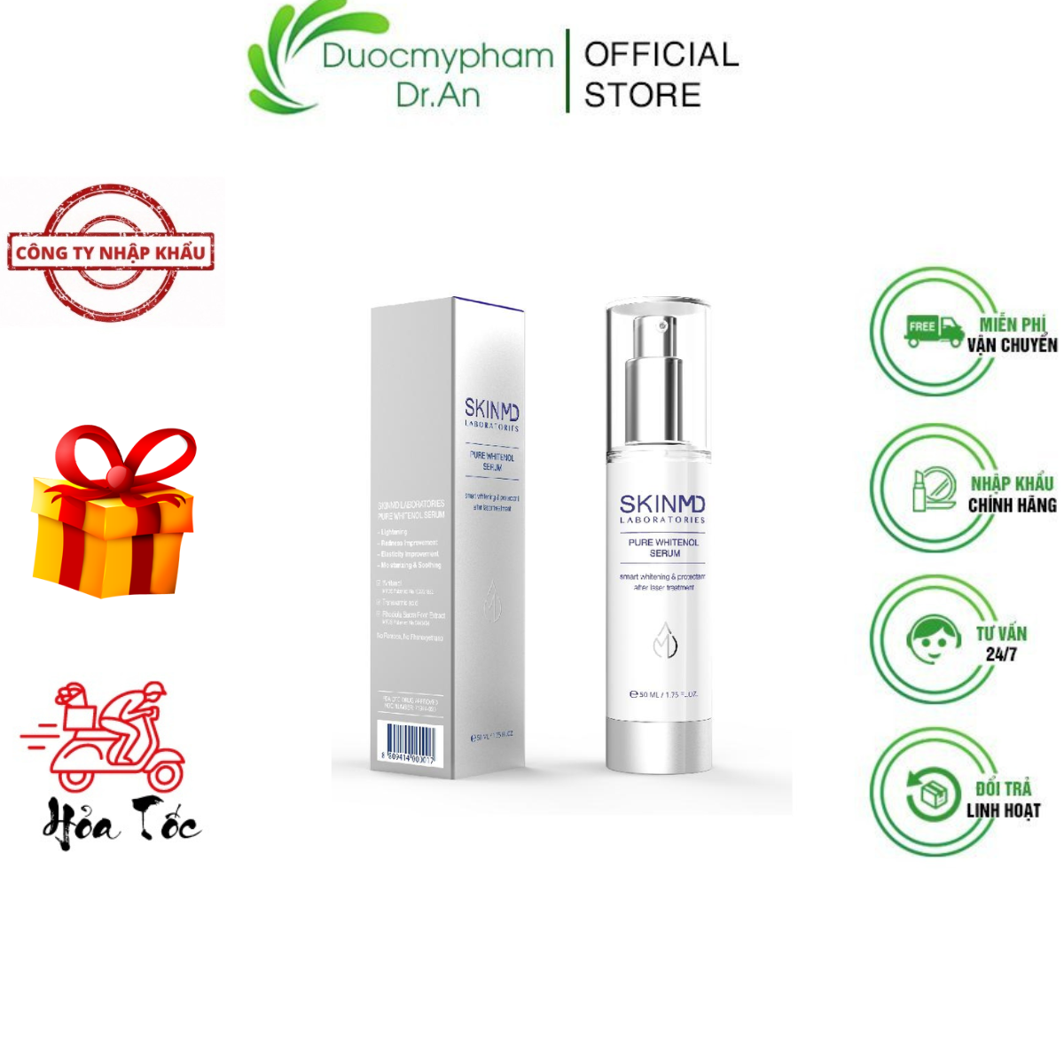 Imported imported-skimd pure whitenol Serum 50ml skin MD essence melasma-Korean-duocmyphamdran