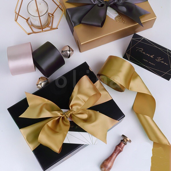 Ruy băng lụa satin dày cao cấp 3,8cm 1 mét