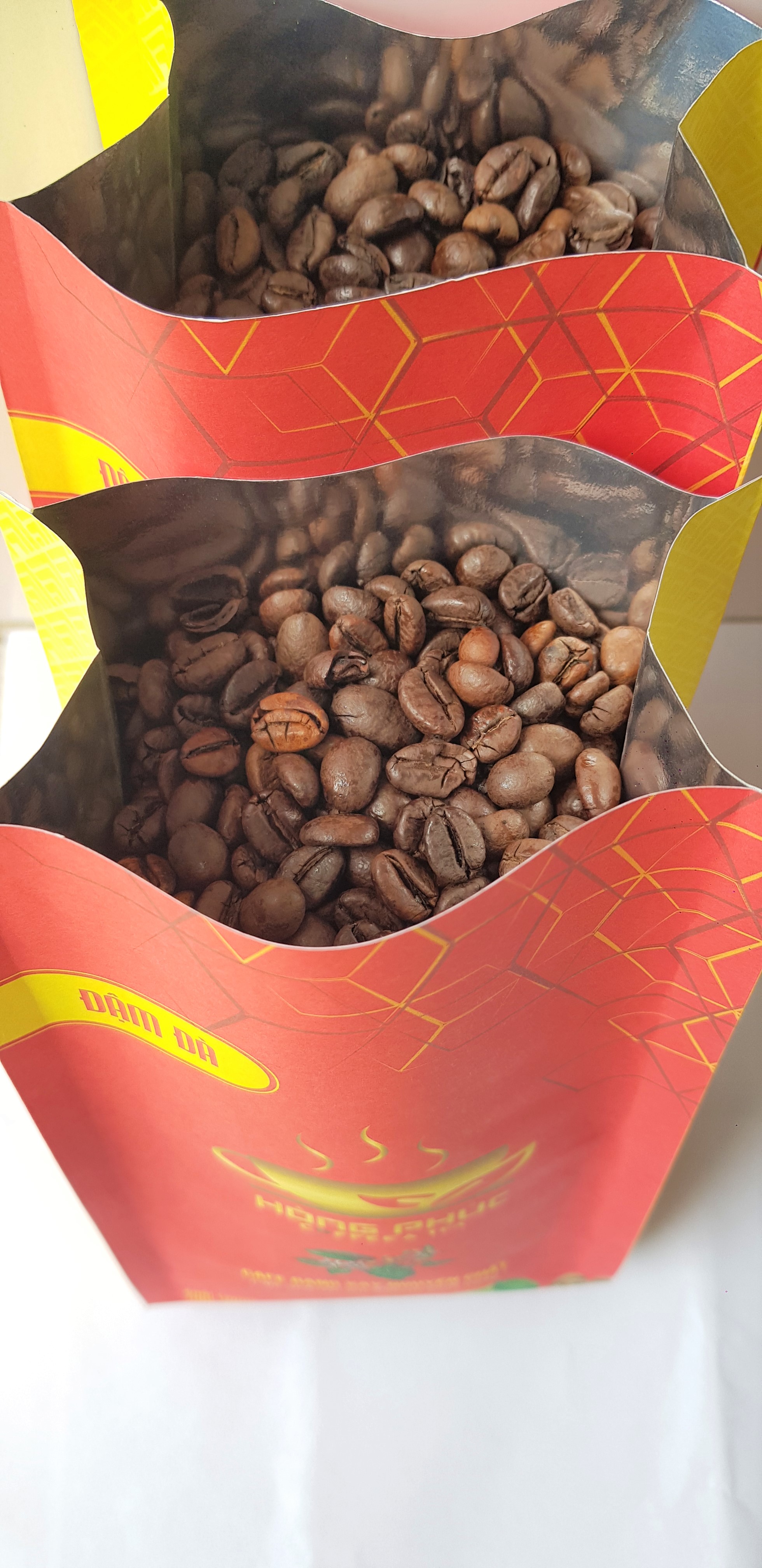 CÀ PHÊ HỒNG PHÚC ĐẬM ĐÀ HẠT 500 GR RANG XAY NGUYÊN CHẤT