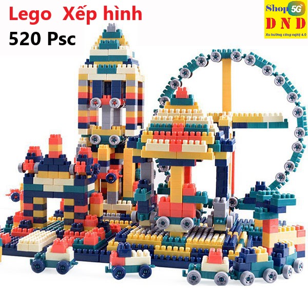 520-piece Lego set, develops baby's intelligence