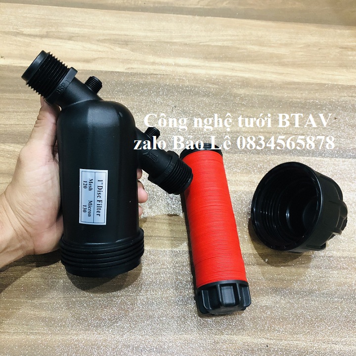 Lọc nước phi 34mm – Đen đĩa đỏ