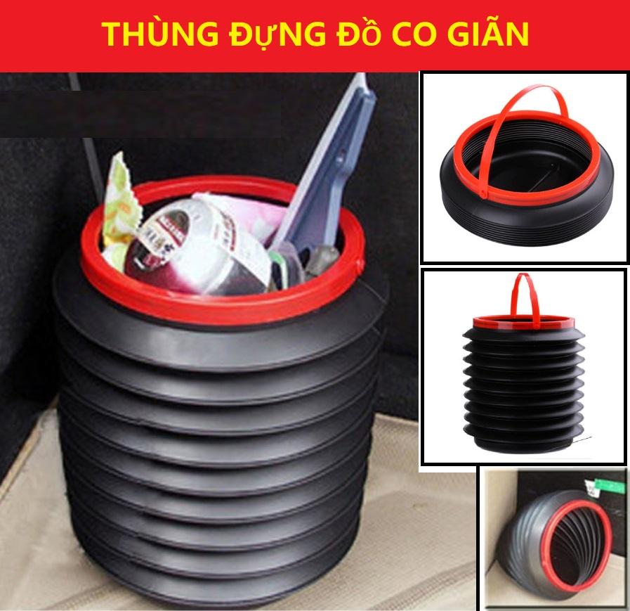 [HCM]Thùng để đồ để rác co giãn trên ô tô (Dung tích 4 lít)