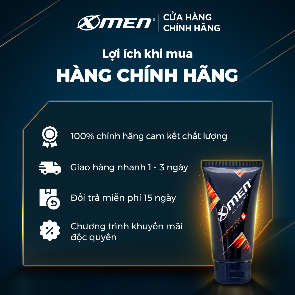 Gel vuốt tóc X-men Siêu cứng tóc 150g