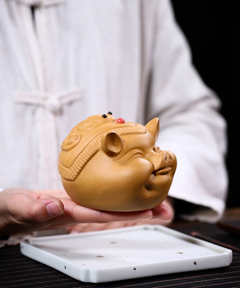 Tượng Tử Sa Chú Heo May Mắn (Đồ Chơi Bàn Trà)