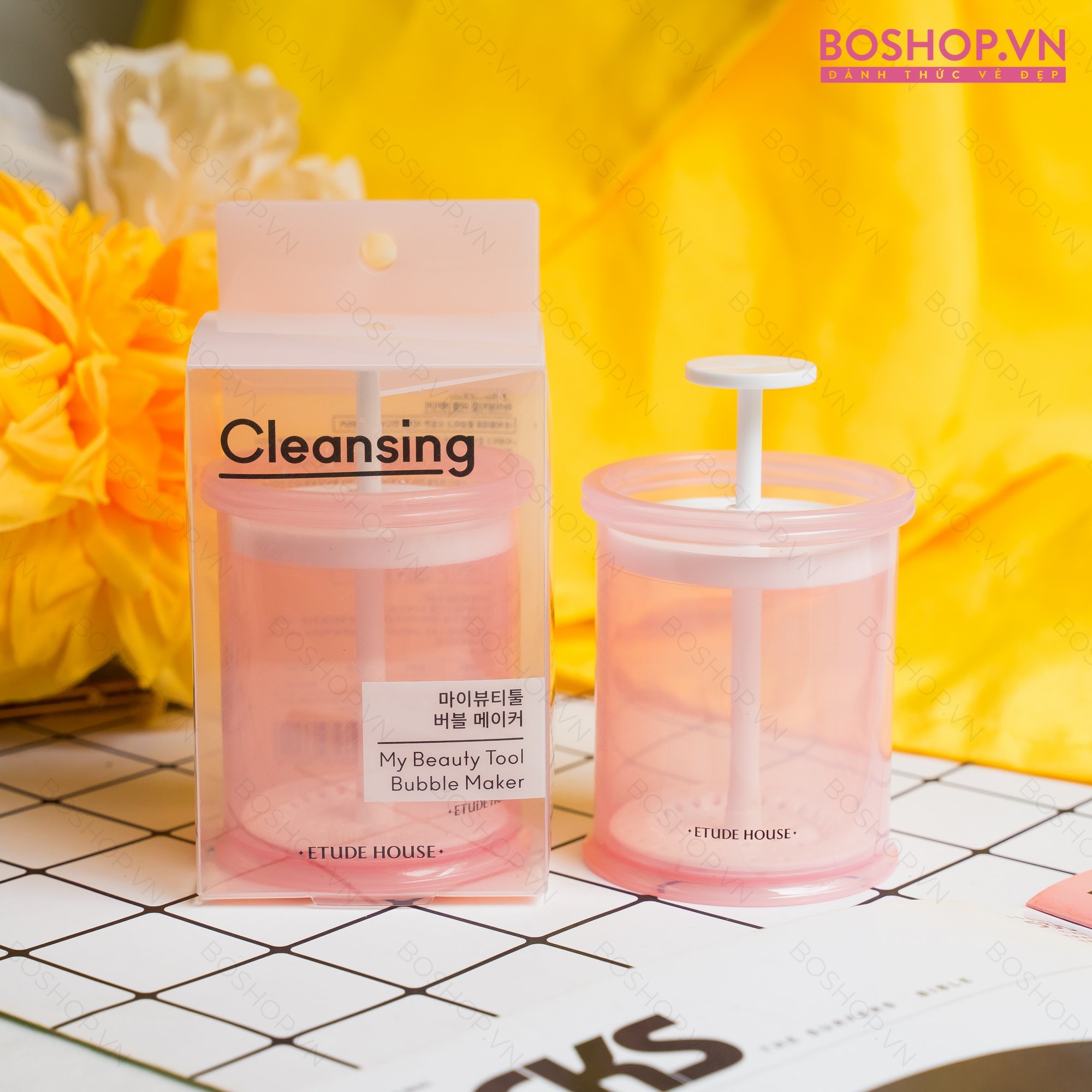 Cốc tạo bọt rửa mặt etude house bubble maker chính hãng